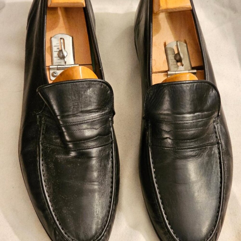 Vintage black Bally loafers